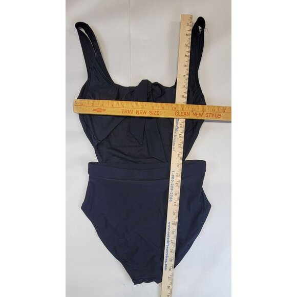 White Birch Swimsuit Black Sassy Open Back One Piece Womens Size Small New - Picture 5 of 9